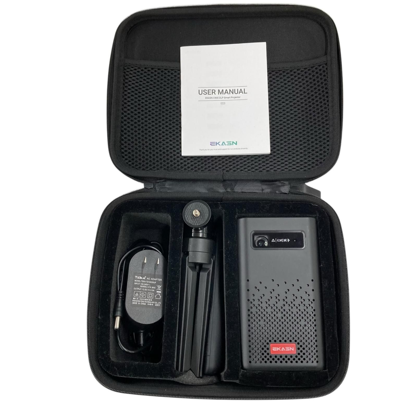 186000 通電確認のみ EKASN スマートプロジェクター C900 ブラック