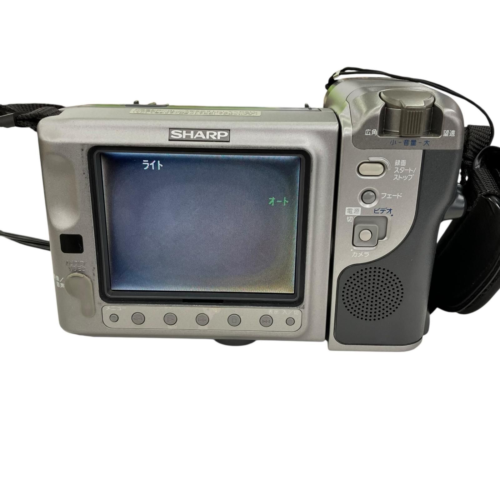 186000 通電確認のみ SHARP シャープ 液晶8ミリビデオカメラ VL-EL450