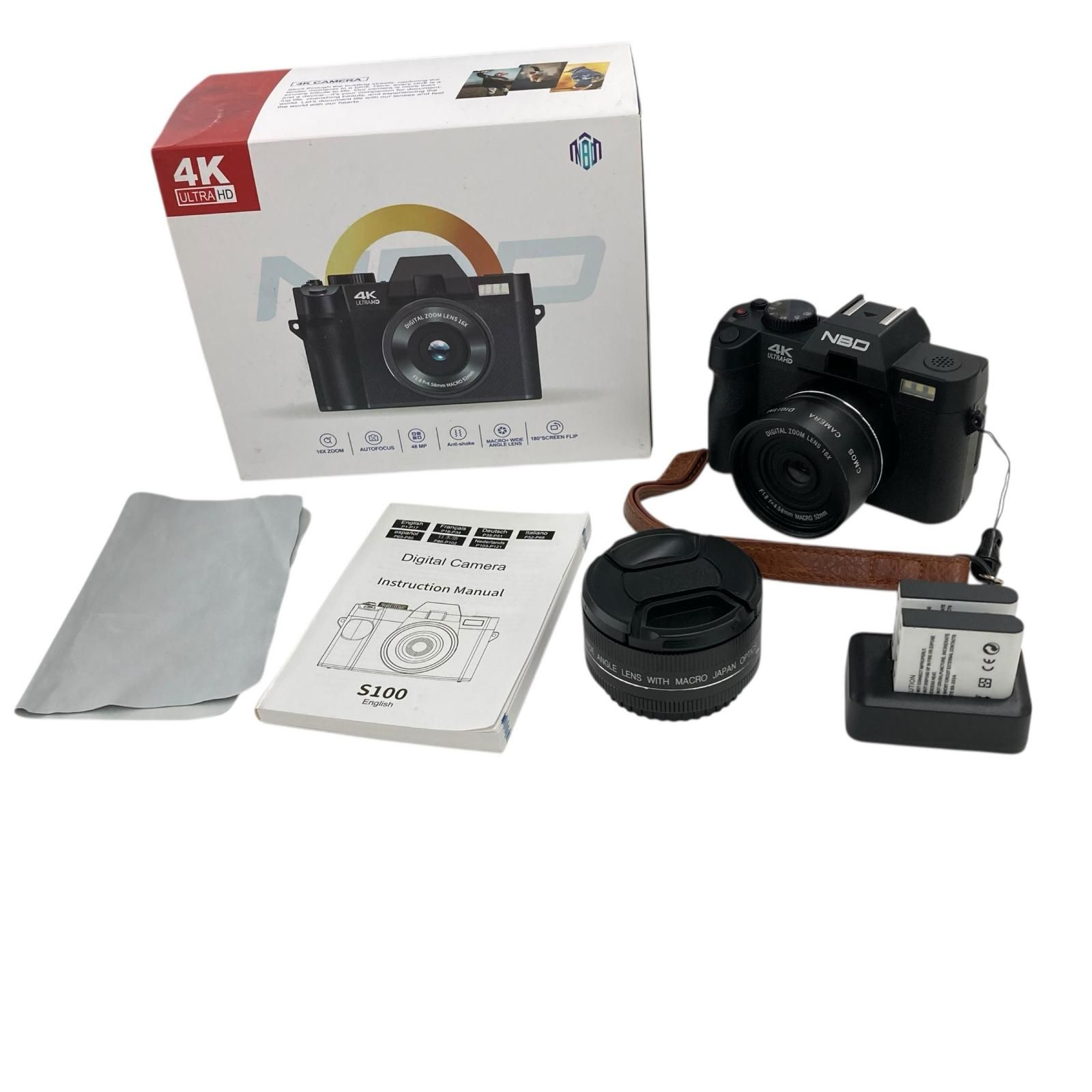 186000 通電確認のみ NBD デジタルカメラ 4K ULTRA HD ブラック - メルカリ
