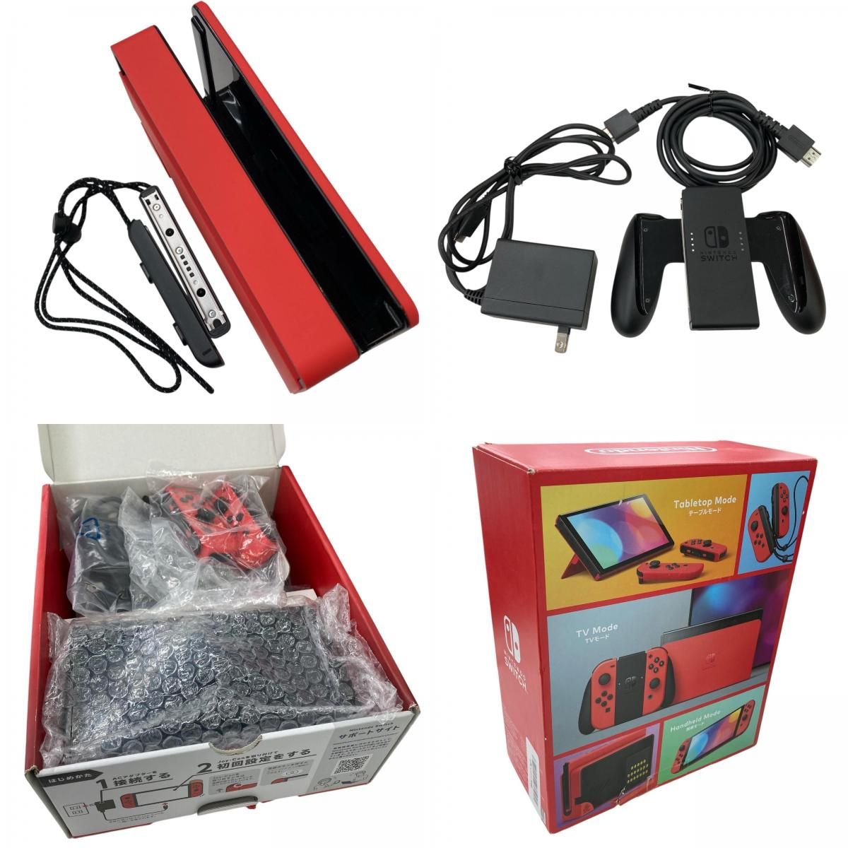  186000 Nintendo 任天堂 ニンテンドウ Switch 有機ELモデル HEG 001 マリオレッド き 初期化済み 本体(有機ELモデル) Nintendo Switch