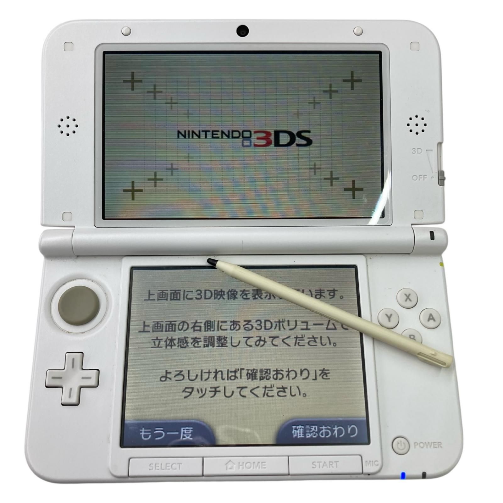 186000 Nintendo 任天堂 ニンテンドウ 3 DS LL SPR 001 ピンク ホワイト 初期化済み き 説明書付き