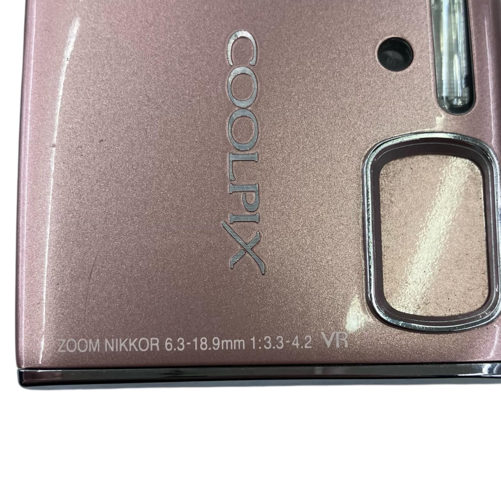 186001 ジャンク品 Nikon ニコン デジタルカメラ コーラルピンク