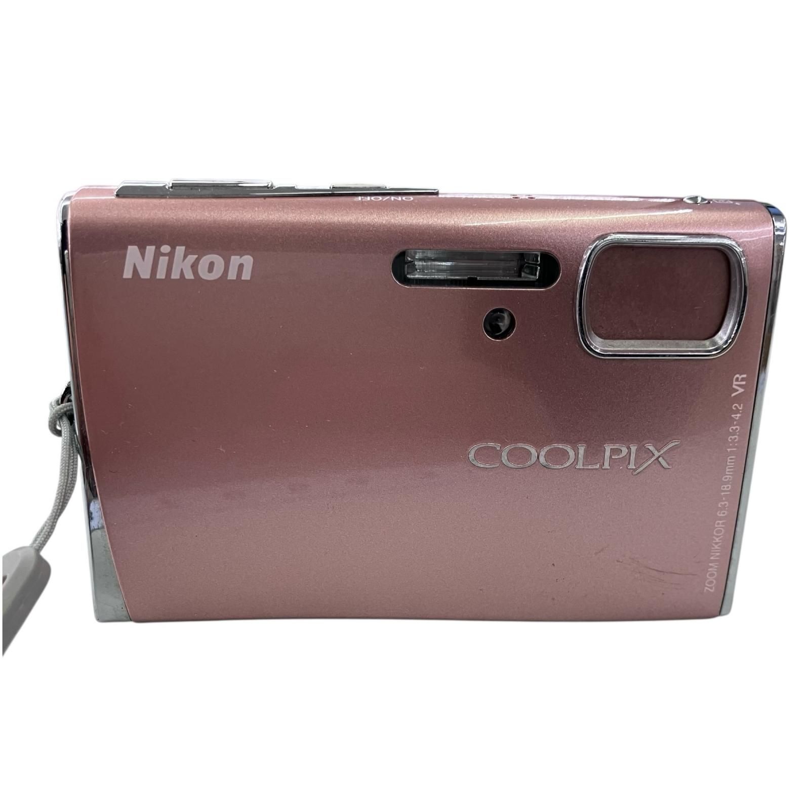 186001 ジャンク品 Nikon ニコン デジタルカメラ コーラルピンク