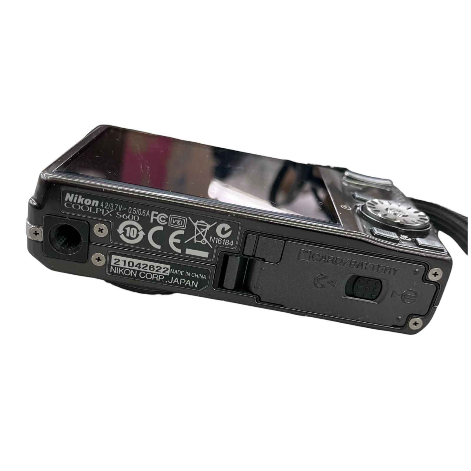 186001 動作確認済み Nikon ニコン デジタルカメラ S600 シルバー