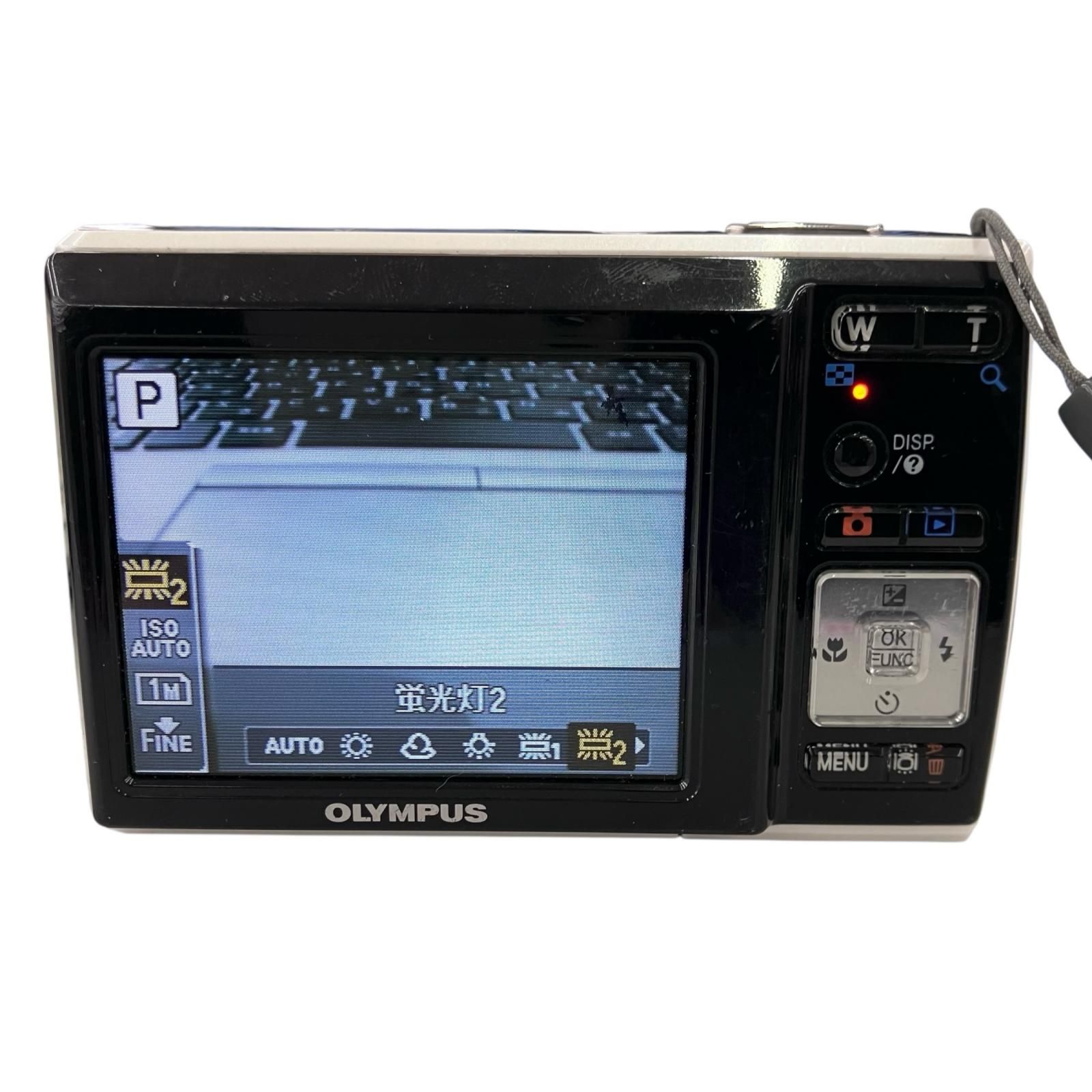 オリンパス　カメラ　ビンテージ 186001 動作確認済み OLYMPUS オリンパス デジタルカメラ ホワイト FE