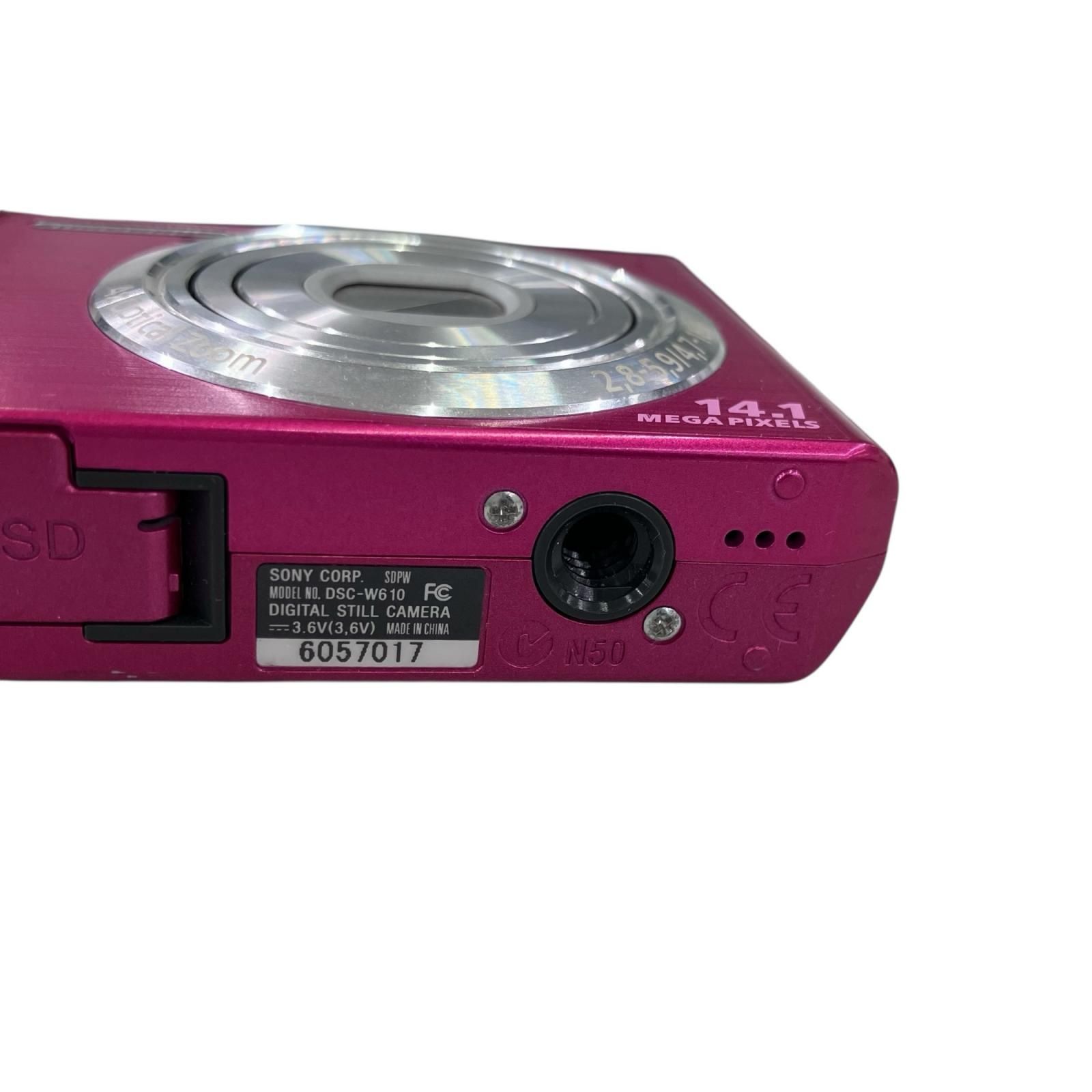美品・動作確認済】SONY Cyber-shot ピンクDSC-W610 美品】SONY Cyber