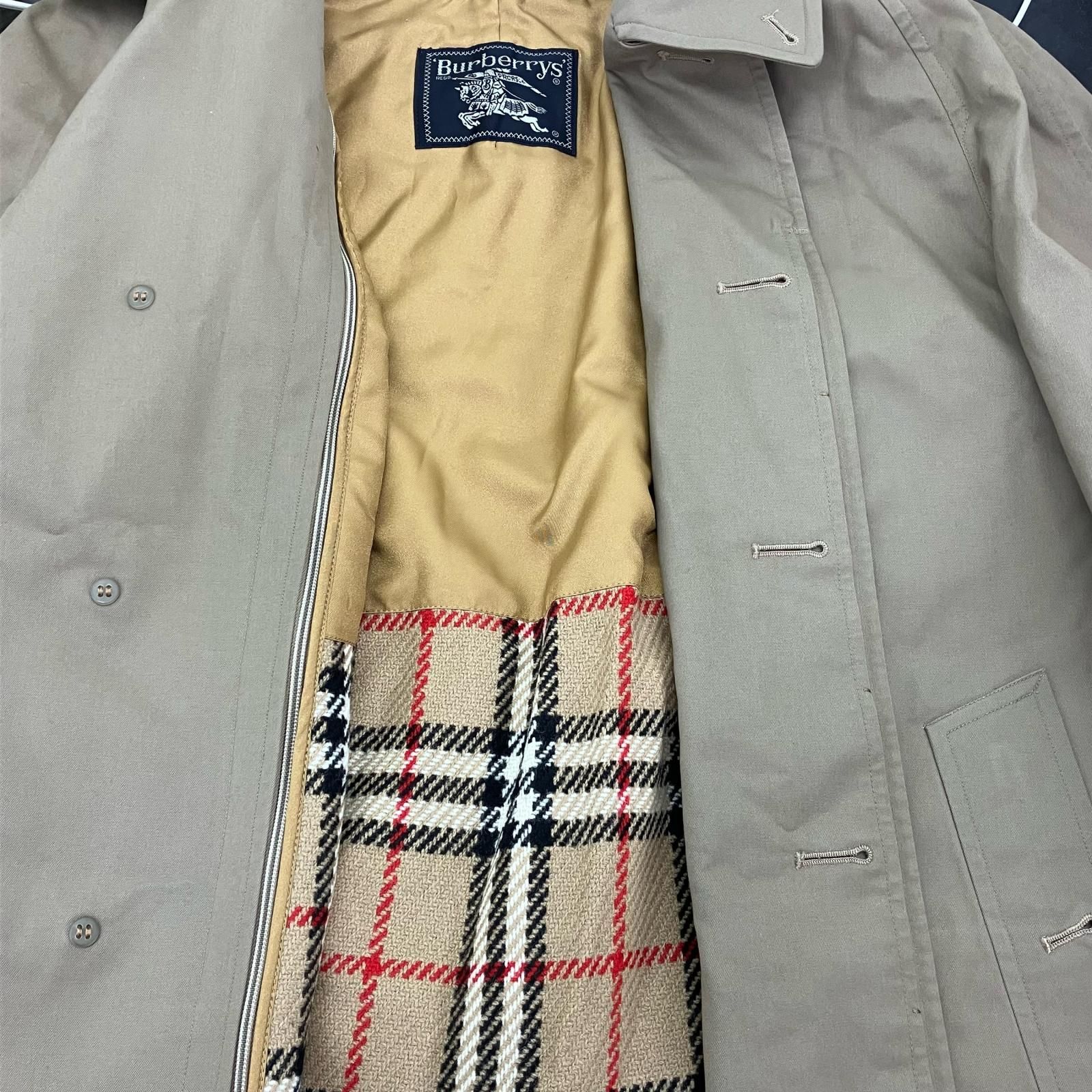BURBERRY ビンテージ ライナー付き ノバチェック フードコートロゴ