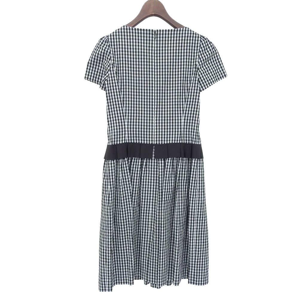 M'S GRACY エムズグレイシー 美品 ギンガムチェック リボン ワンピース