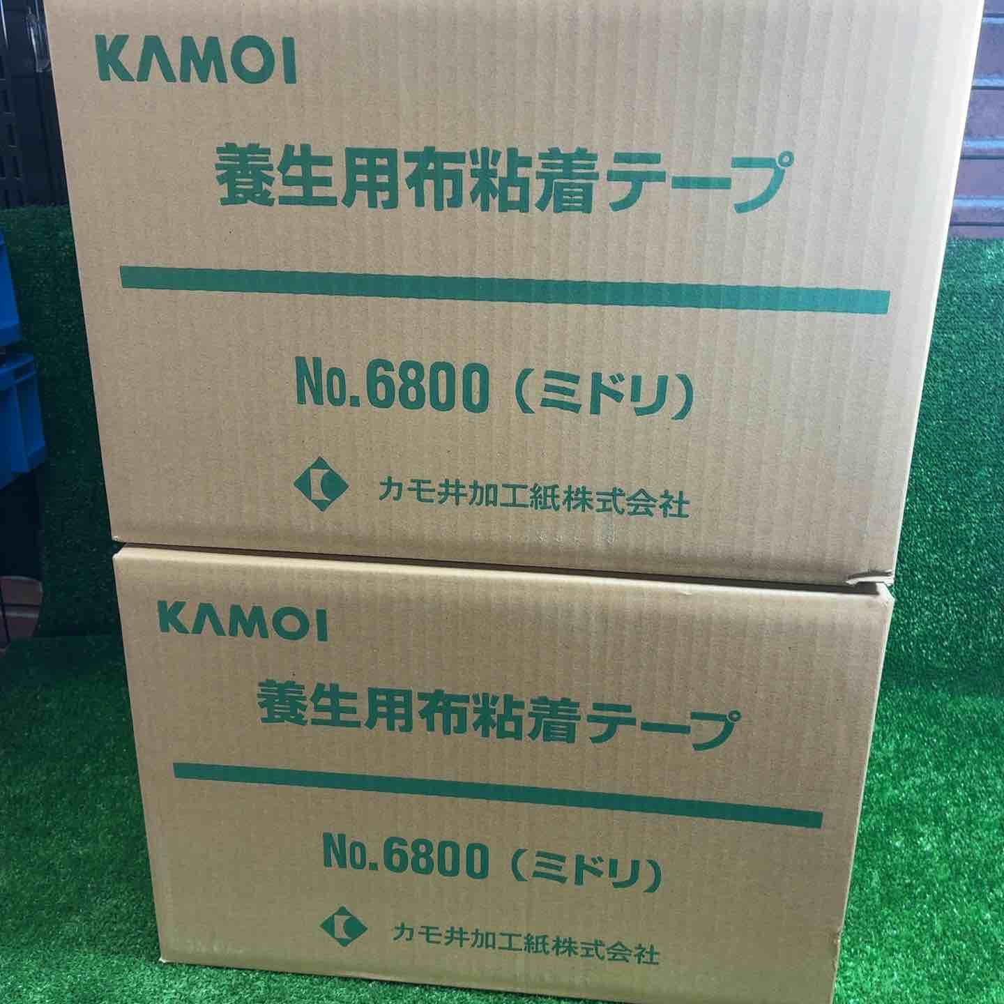 KAMOI 養生用布粘着テープ No 6800 ミドリ 50 mm 25 m 60巻 30巻入り 2箱セット