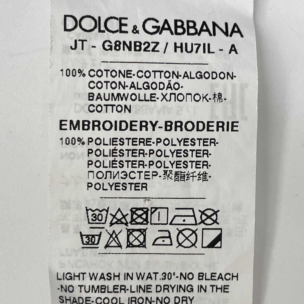 DOLCE&GABBANA ドルチェアンドガッバーナ ﾌﾞﾙｰ×ｵﾚﾝｼﾞ ﾛｺﾞ刺繍 Tｼｬﾂ XS