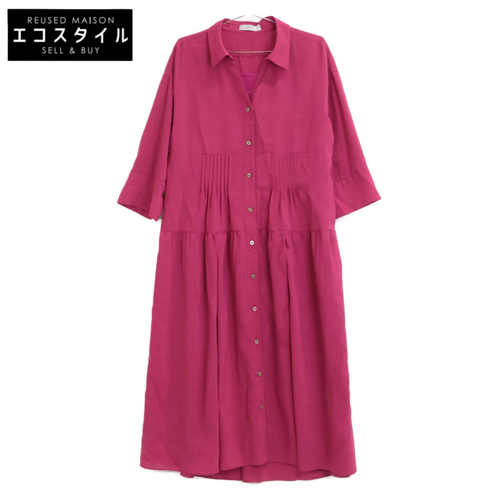 ADORE アドーア 531-0140508 ﾋﾟﾝｸ ｼｱｰﾎﾞｲﾙｼｬﾂﾜﾝﾋﾟｰｽ 38 - メルカリ