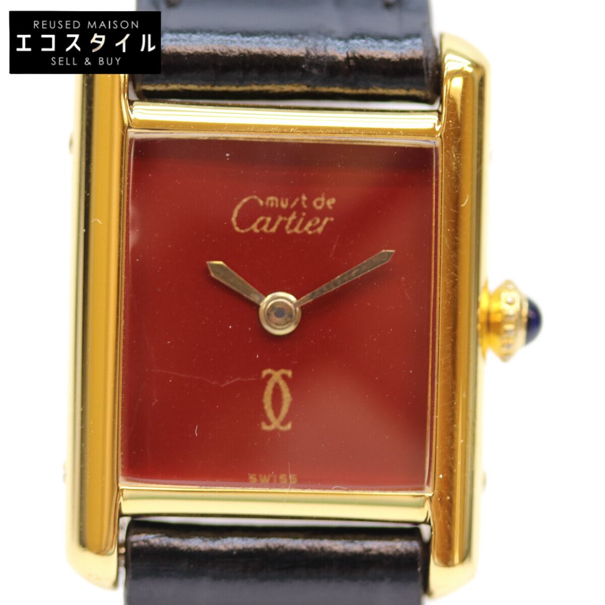 Cartier カルティエ 76ｰ81年 925 ﾏｽﾄﾀﾝｸｳﾞｪﾙﾒｲﾕSM ﾎﾞﾙﾄﾞｰ文字盤 手巻き