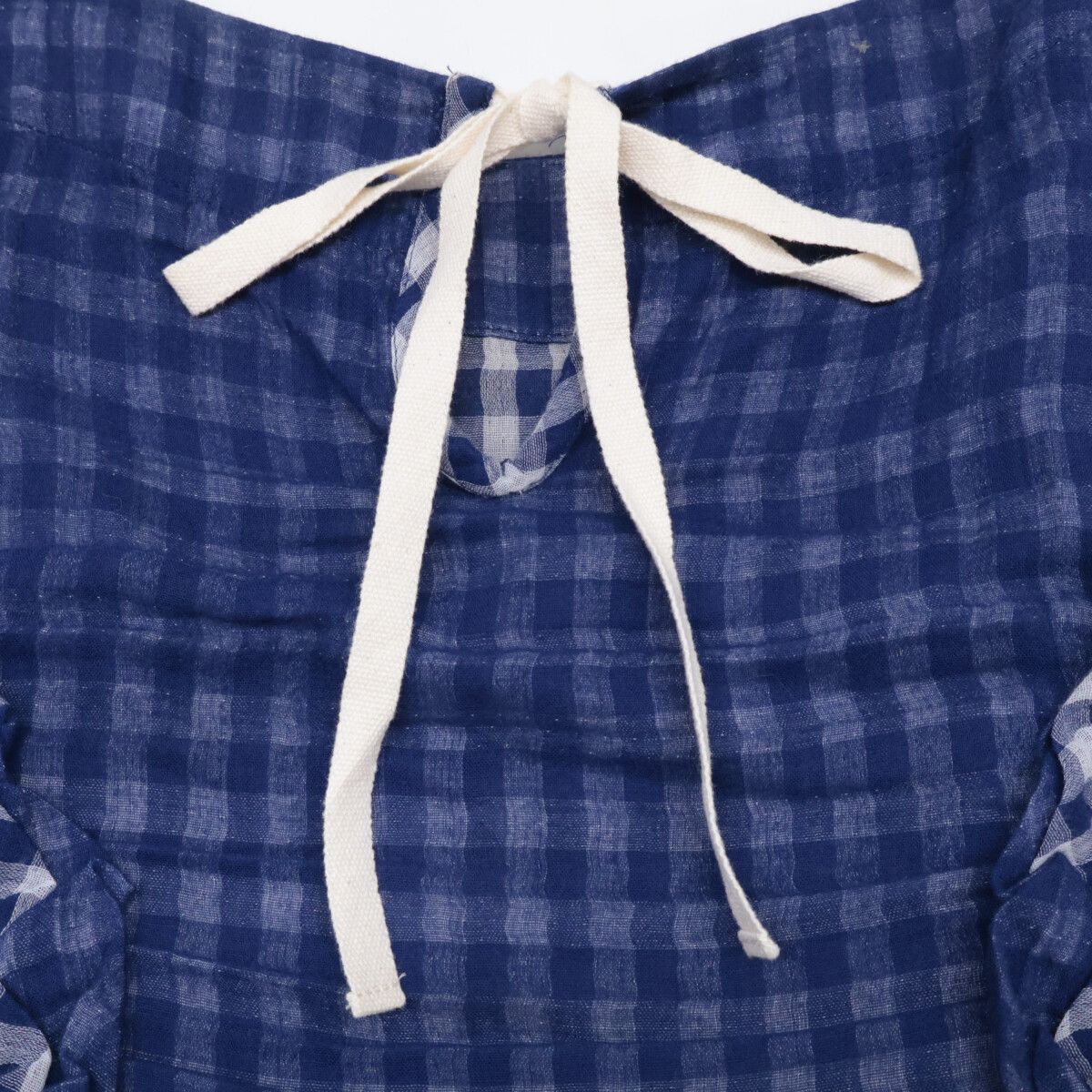 コムデギャルソントリコ　ブルーチェックデザインブラウス コムデギャルソントリコ ブルーチェックデザインブラウス