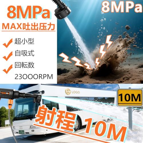 迅速に発送 ミニ高圧洗浄機 コードレス 充電式 8 MPa 新登場超軽量588 g 監修 高圧洗車機 残量表示 PSE認証済み バッテリー 20000 mAhと15000 mAh マキタ電池互換 6 in 1ノズル 軽量 自吸式 低 f 09 e 5306