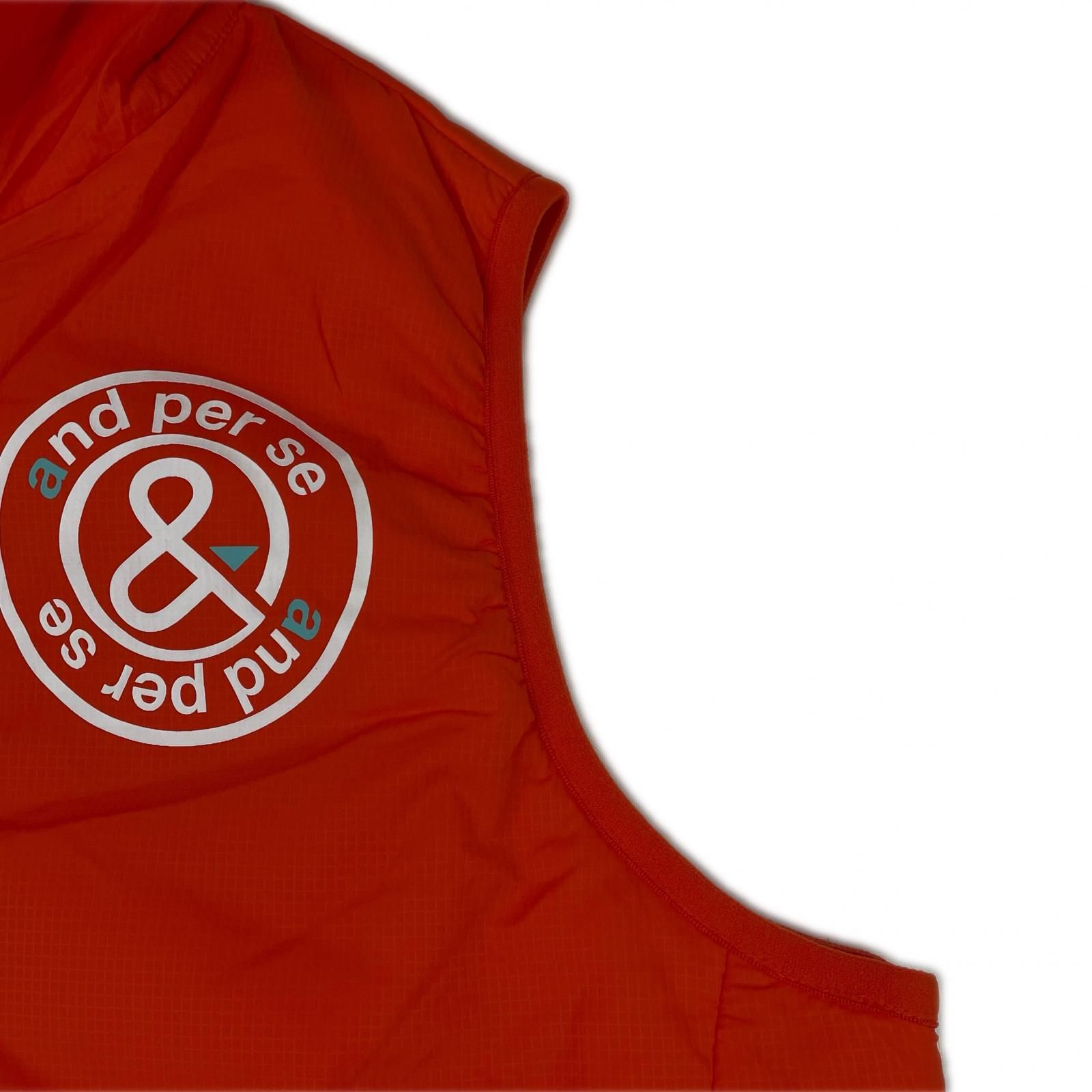 中古 レディース アンパスィ and per se ベスト L オレンジ 中綿