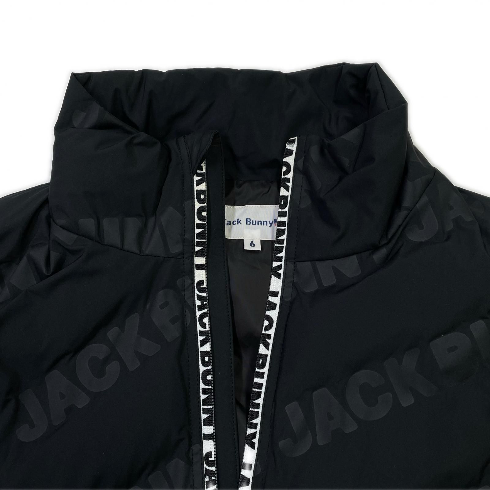 ジャックバニー 刺繍ワッペン Wジップダウンベスト(6)ブラック系色 中古 メンズ ジャックバニー Jack Bunny!! ベスト 6(LL) 黒 ブラック