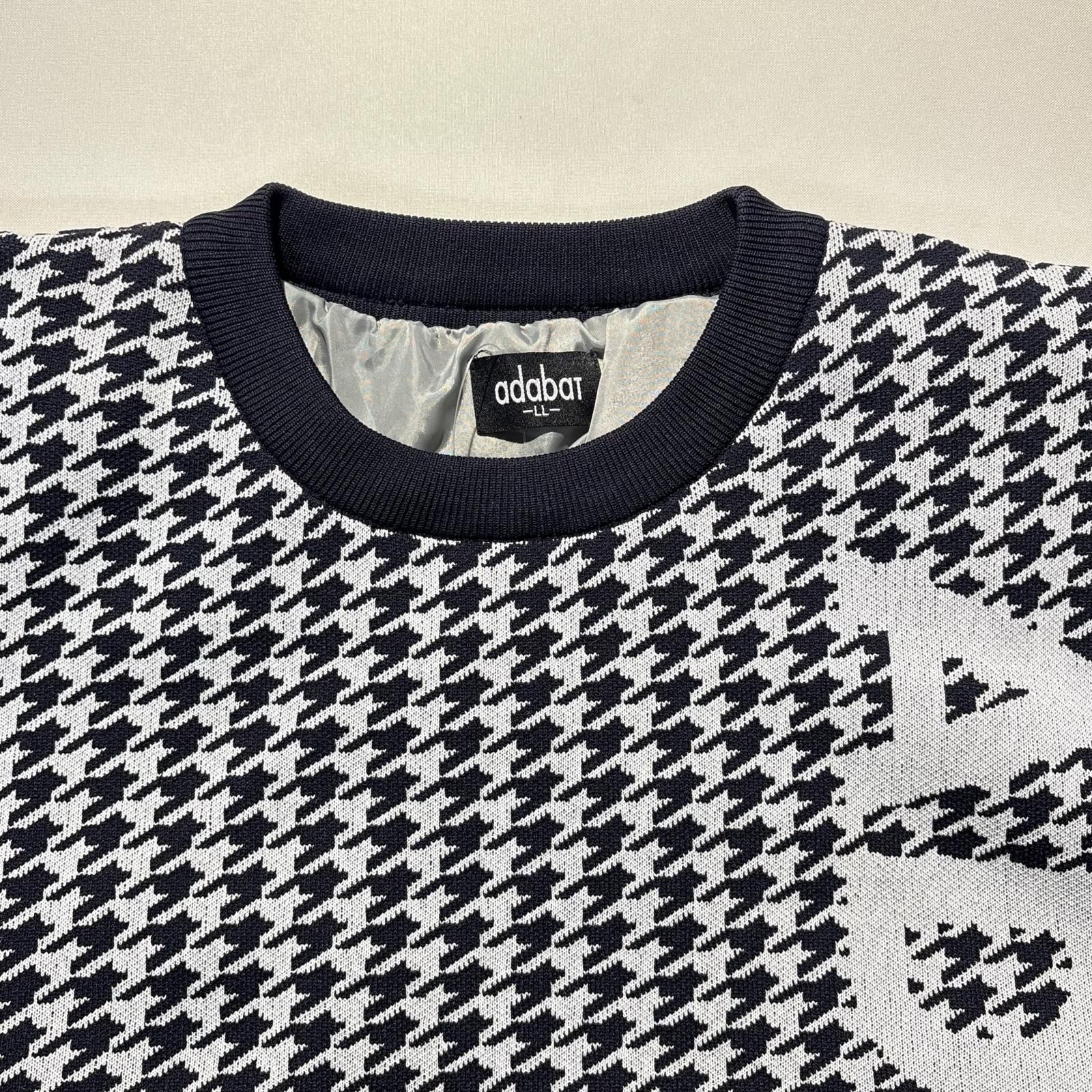 中古 メンズ アダバット adabat セーター LL 紺×白 ネイビー×ホワイト