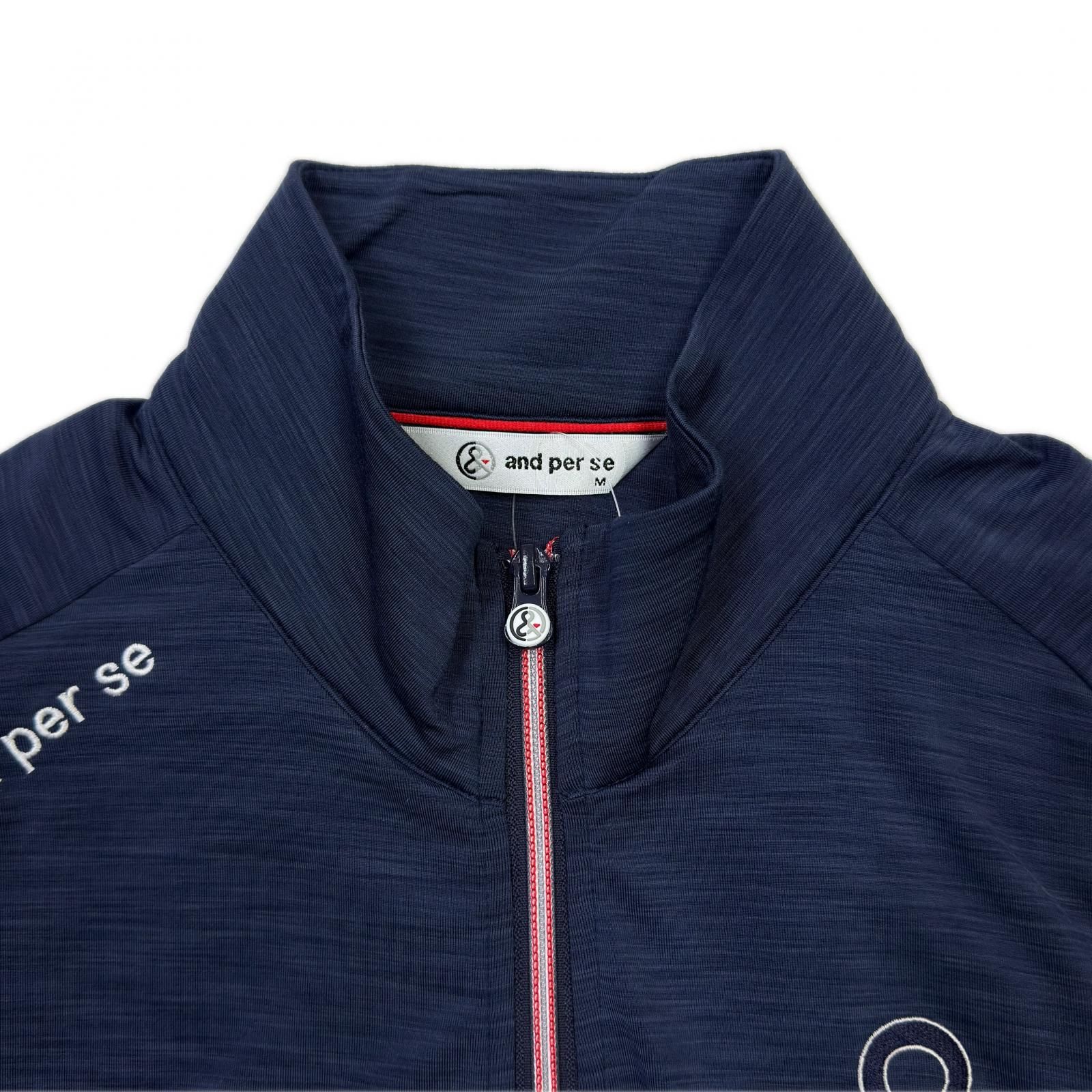 and per se ネイビー フルジップジャケット 中古 メンズ アンパスィ and per se フルジップアウター M 杢調
