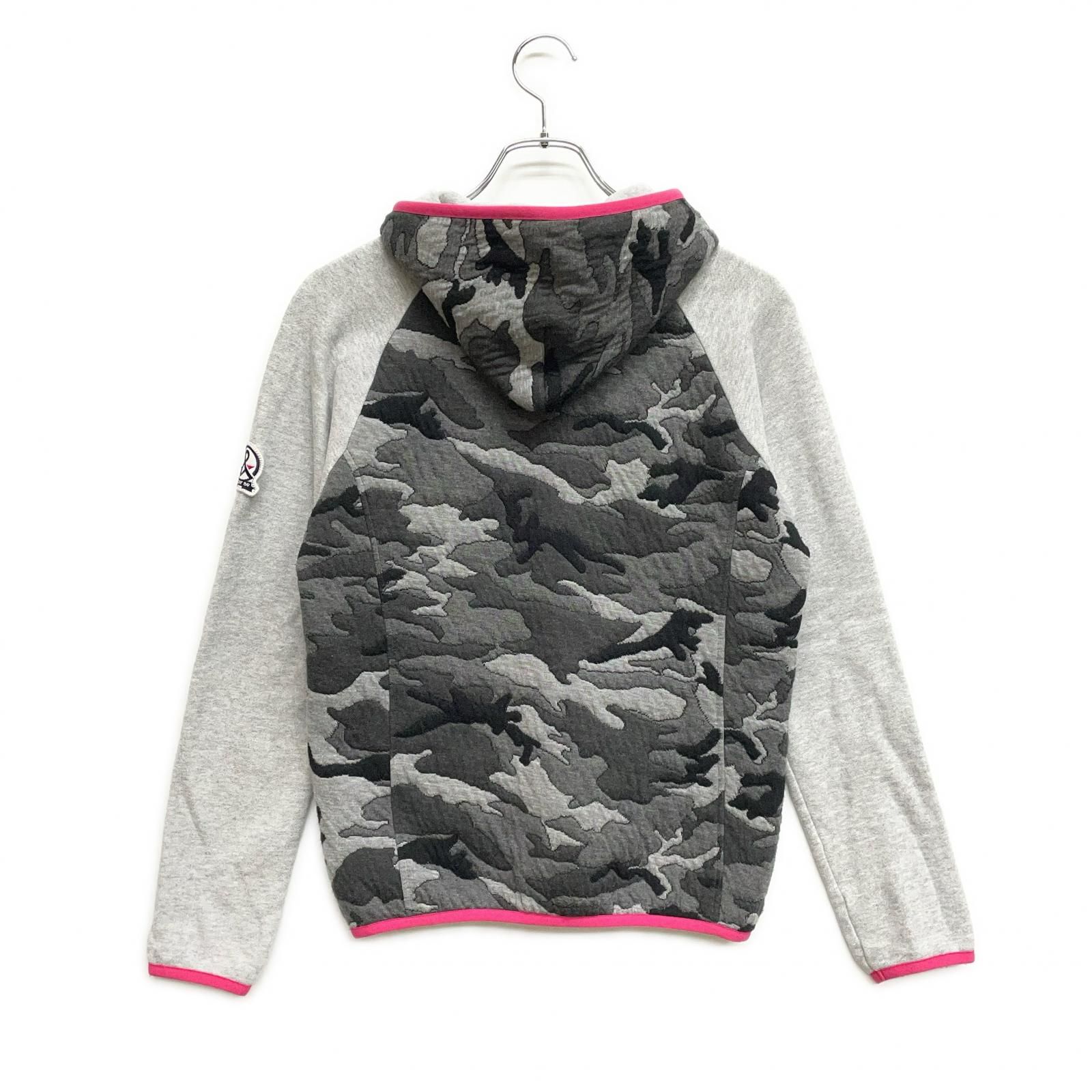 アンパスィ　and per se 長袖ダブルジップパーカー　グレー　LL 中古 レディース アンパスィ and per se フルジップアウター L グレー