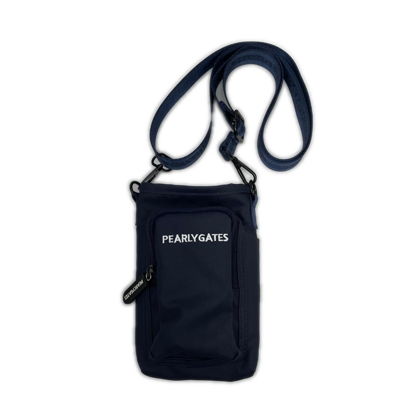 PEARLY GATES ネイビー ショルダーバッグ 中古 パーリーゲイツ PEARLY GATES ノベルティグッズ ネイビー 紺 縦長