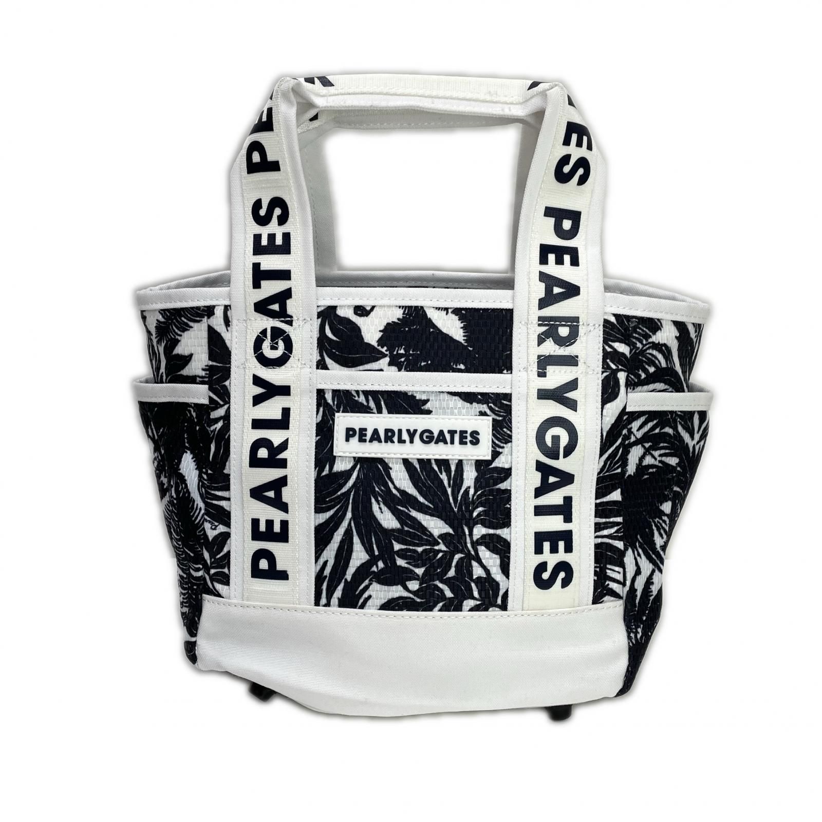 中古 パーリーゲイツ PEARLY GATES カートバッグ ホワイト×ネイビー