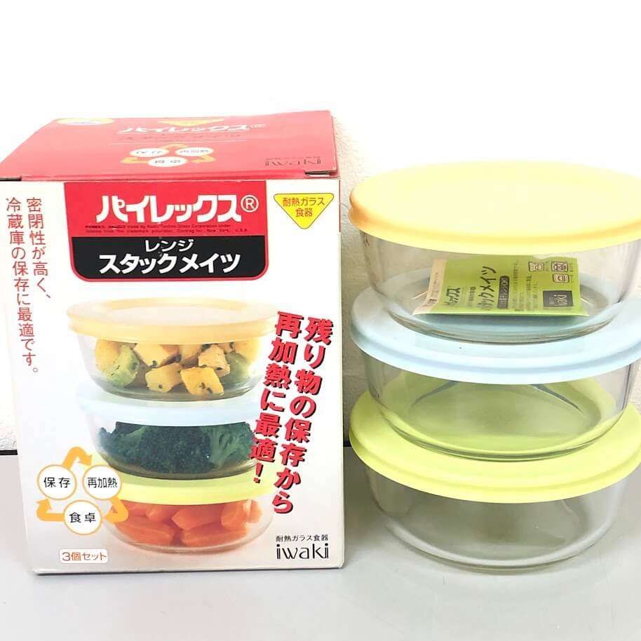 ss8312 【中古】 保存容器 3箱セット 全11個 パイレックス レンジ