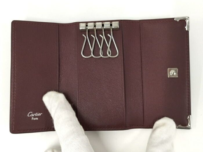 CARTIER 4連 キーケース レザー ブラック - メルカリ