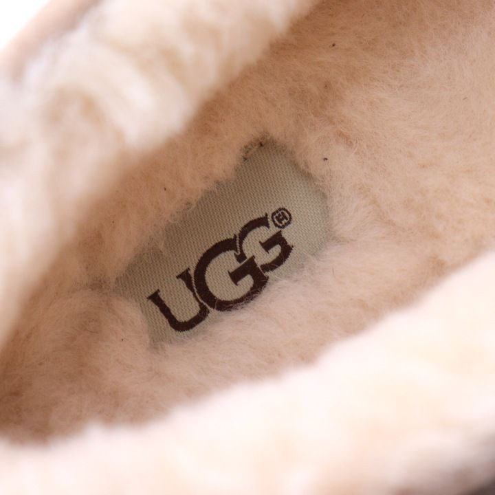 UGG アグ　ベージュ スウェード モカシン アグ モカシン スウェード 裏ボア シューズ ブランド 靴 レディース 25