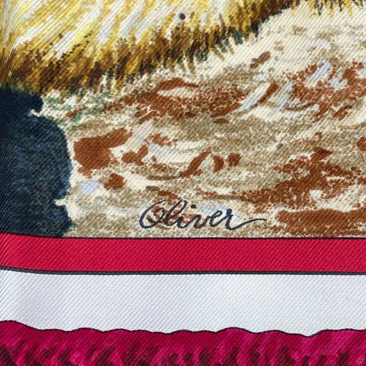 美品 HERMES エルメス カレ90 THE PONY EXPRESS 郵便社 馬 シルク
