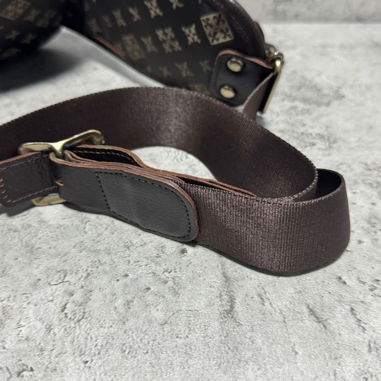 極美品 希少 russet ラシット ボディバッグ ウェストポーチ モノグラム 
