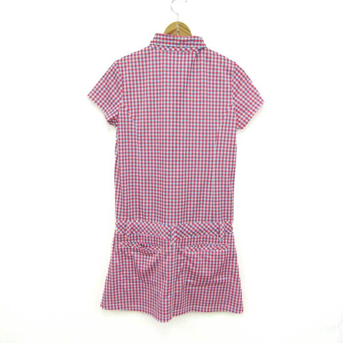 フィラゴルフ ポロワンピース トップス 半袖 チェック柄 ゴルフウエア