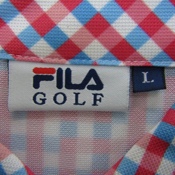 フィラゴルフ ポロワンピース トップス 半袖 チェック柄 ゴルフウエア