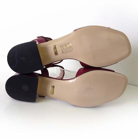 グッチ GUCCI サンダル ホースビット アンクルストラップ 本革 レザー