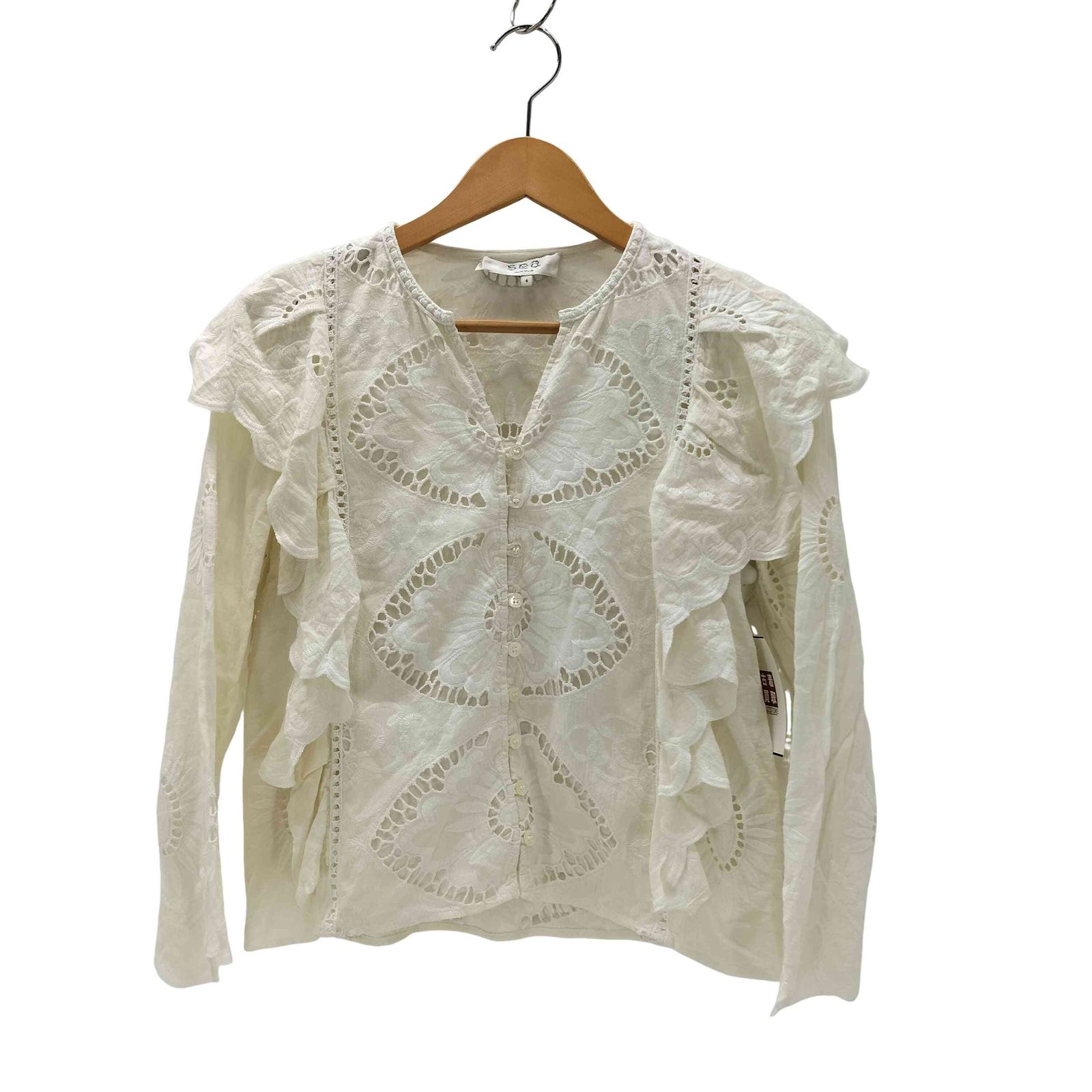 Sea New York フリルレースブラウス シーニューヨーク sea new york レースフリルブラウス レディース 4