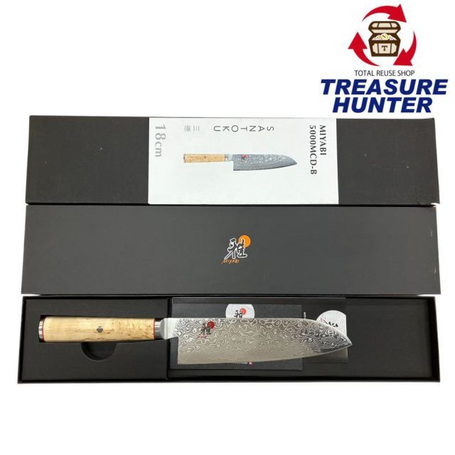 未使用】 ZWILLING 雅 三徳包丁 MIYABI 5000MCD-B 18cm 日本製 34374