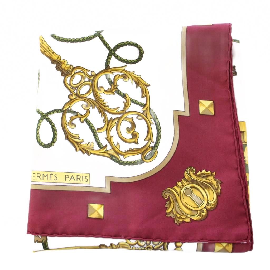 エルメス HERMES カレ90 LES CLES THE KEYS RARE スカーフ 正方形
