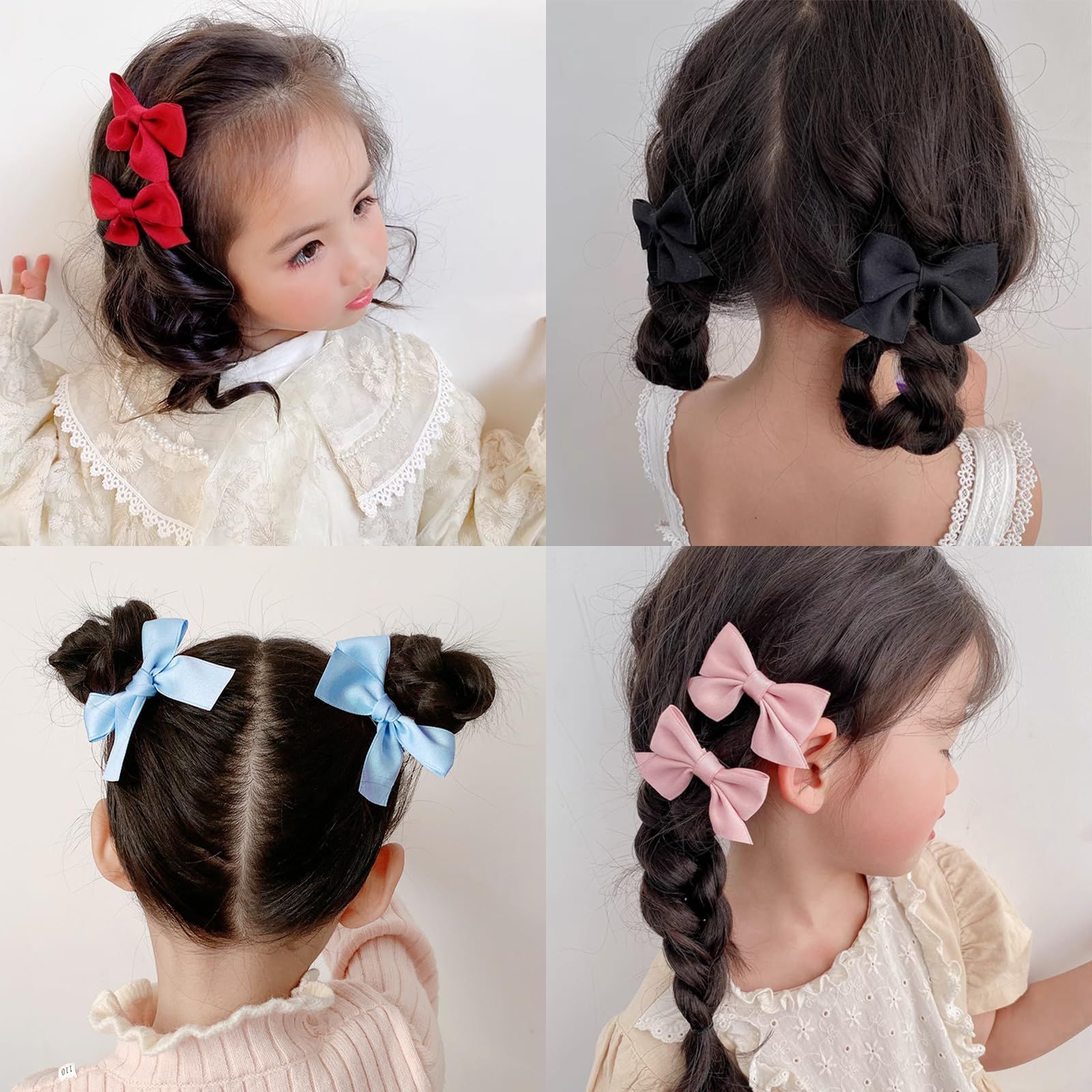 数量限定】髪飾り 蝶結び【8個セット】クリップ ヘアアクセサリー ヘア