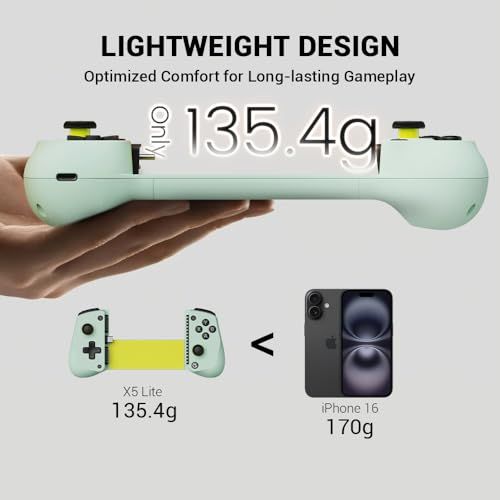 GameSir X 5 Lite モバイルゲーミングコントローラー Android iPhone 15シリーズ 16シリーズ iPad Mini 6 7 USB C 対応 Type C搭載スマホ用ゲームパッド ホール効果スティック搭載 ターボ