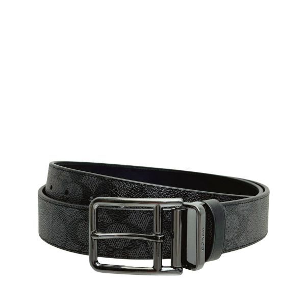 コーチ ベルト メンズ COACH シグネチャー 38MM ダブルバー バックル