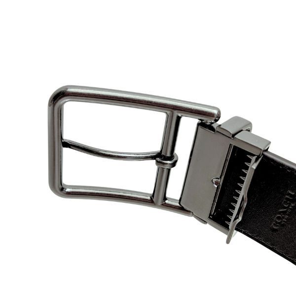 コーチ ベルト メンズ COACH シグネチャー 38MM ダブルバー バックル