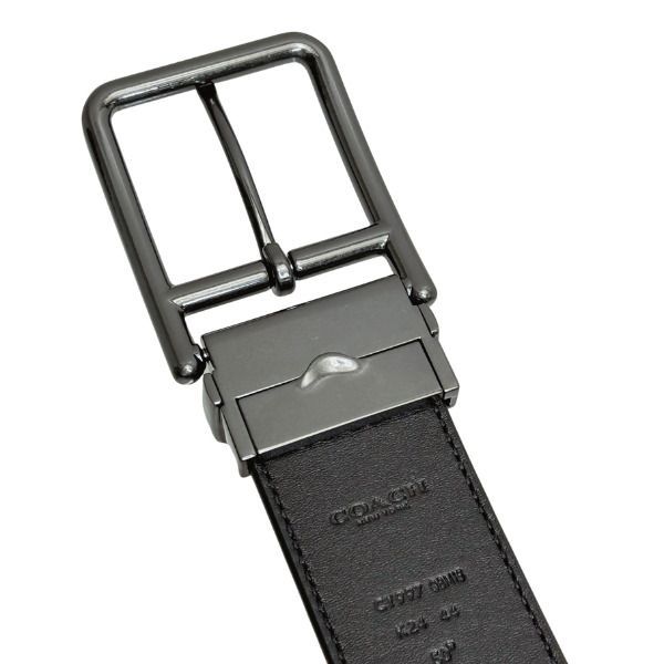 コーチ ベルト メンズ COACH シグネチャー 38MM ダブルバー バックル