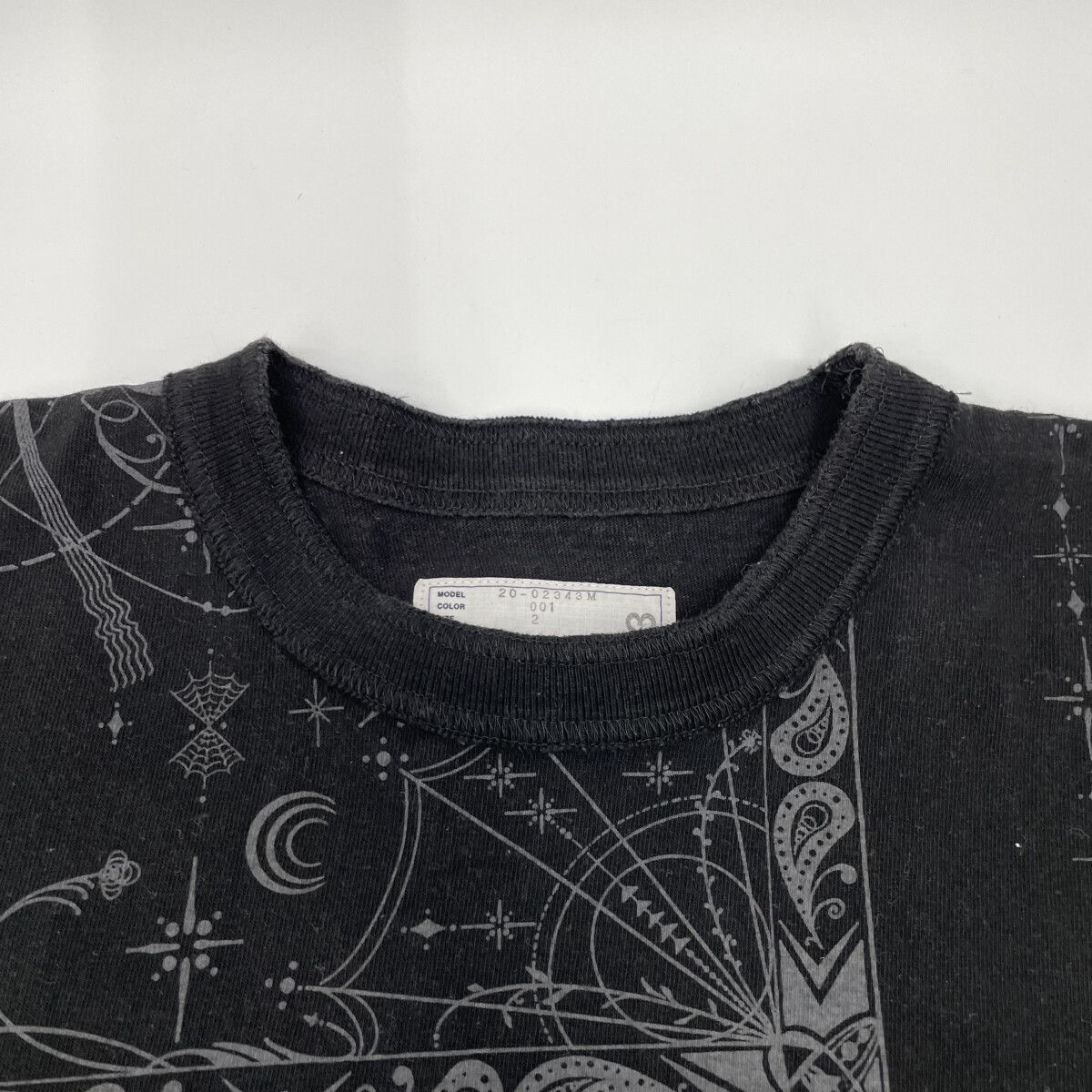 sacai サカイ ×Dr.Woo 20-02343M ﾌﾞﾗｯｸ ﾊﾞﾝﾀﾞﾅﾌﾟﾘﾝﾄ Tｼｬﾂ 2 - メルカリ