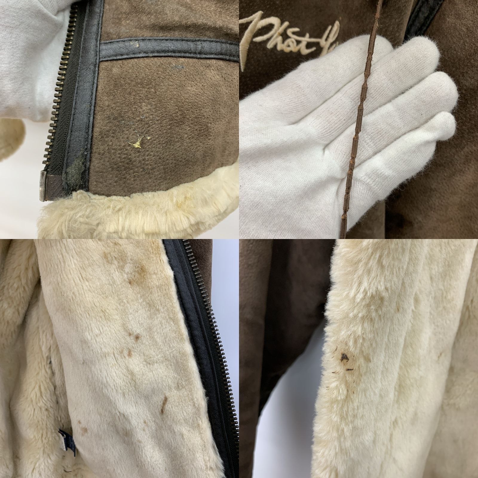 PhatFarm ファットファーム B-3 ムートンジャケット Sサイズ ブラウン