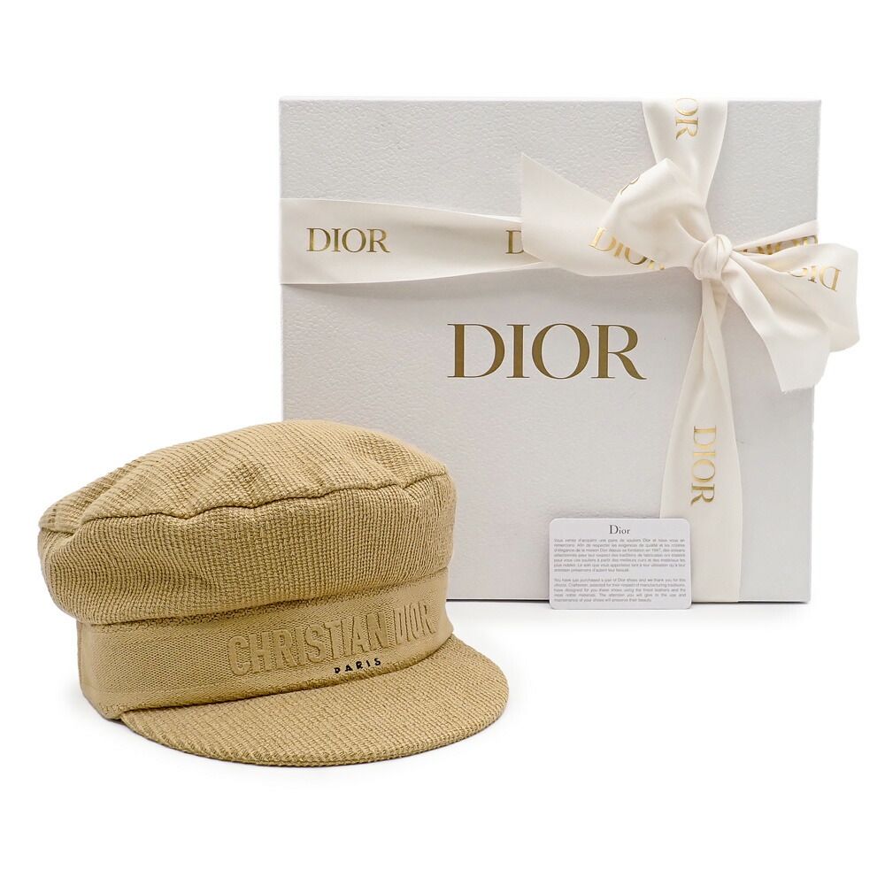 未使用品 Christian Dior クリスチャンディオール ロゴ キャスケット