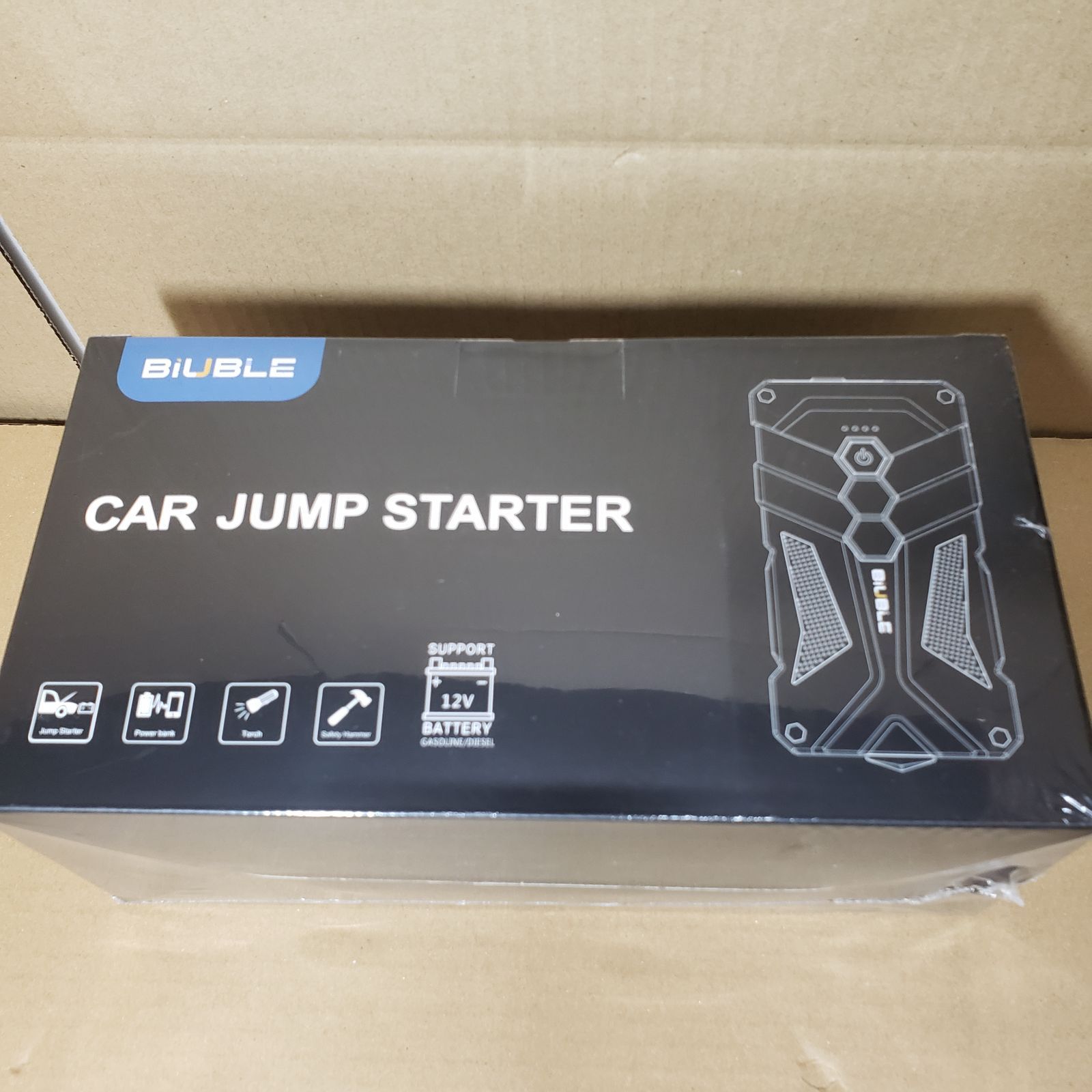 新品未開封 BIUBLE ジャンプスターター 21800mAh大容量 6000Aピーク