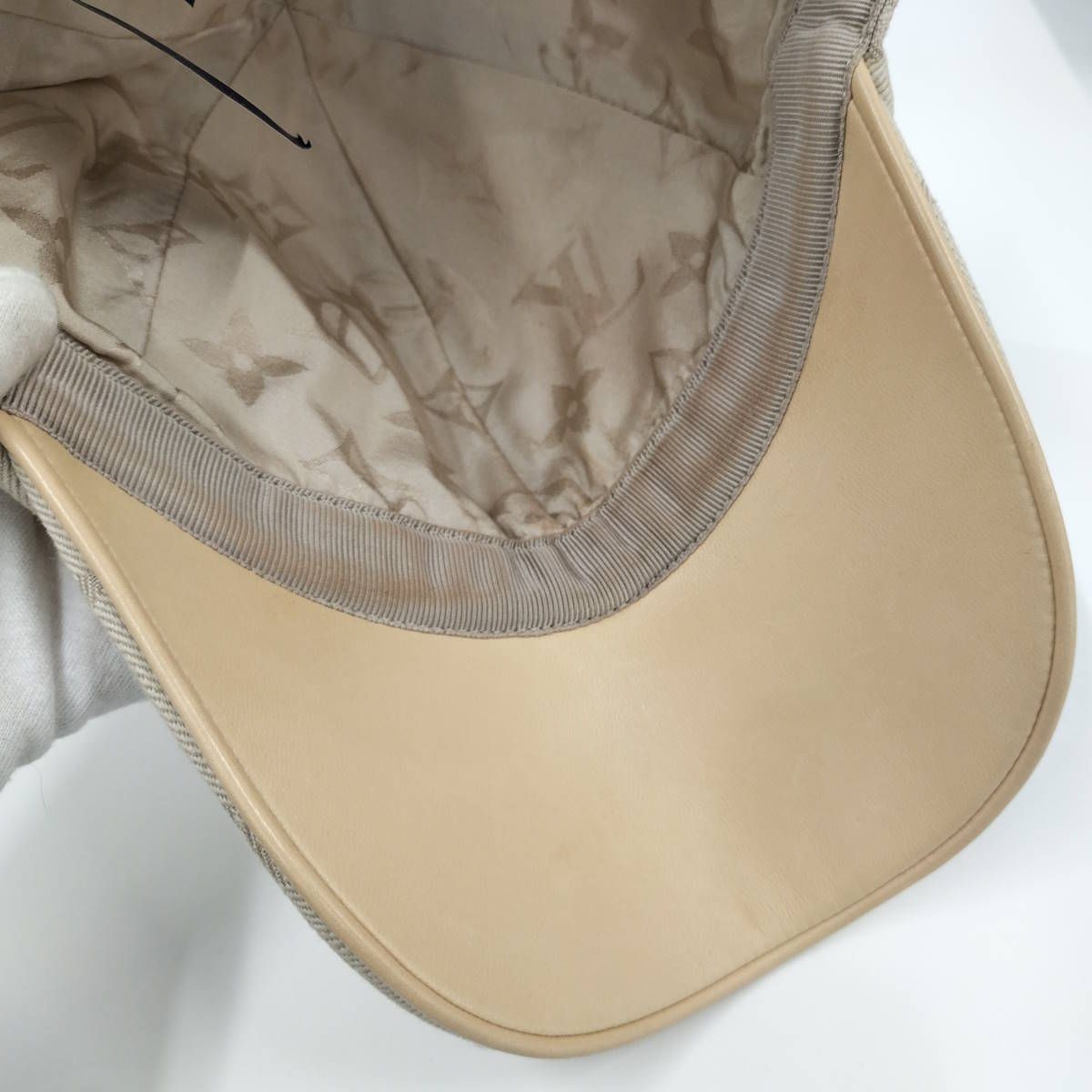 LOUIS VUITTON 帽子 ビーマイキャップ モノグラム キャンバス ベージュ