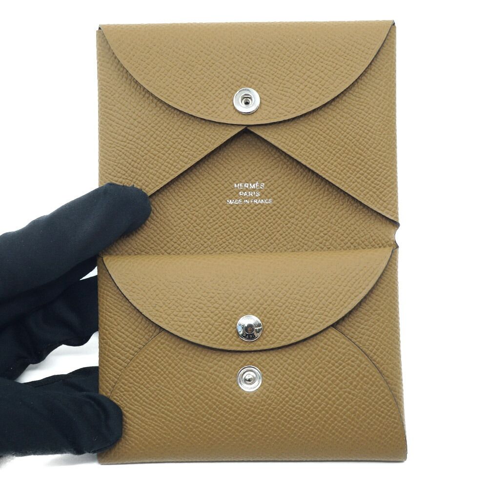 栄】エルメス カルヴィデュオ カードケース 小銭入れ ヴォーエプソン