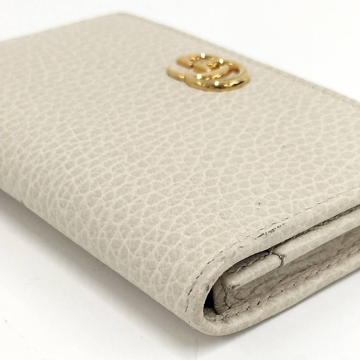 GUCCI カードケース 名刺入れ GGマーモント レザー アイボリー 474748