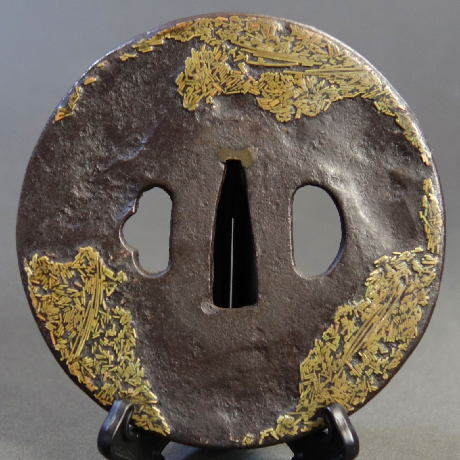 刀装具 象嵌鍔 骨董 アンティーク 刀装具 象嵌鍔 骨董 アンティーク 刀装具 鉄地金象嵌 鍔 販売 | 【骨董