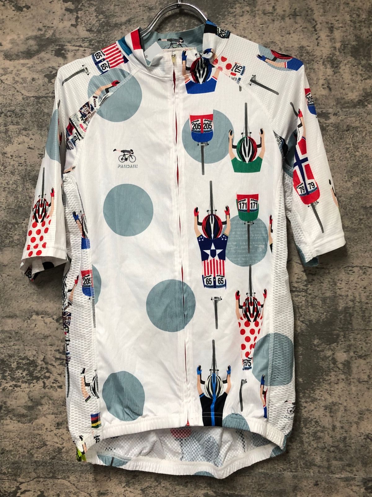 JU400 パンダーニ Pandani 半袖 サイクルジャージ 白 総柄 XL - メルカリ